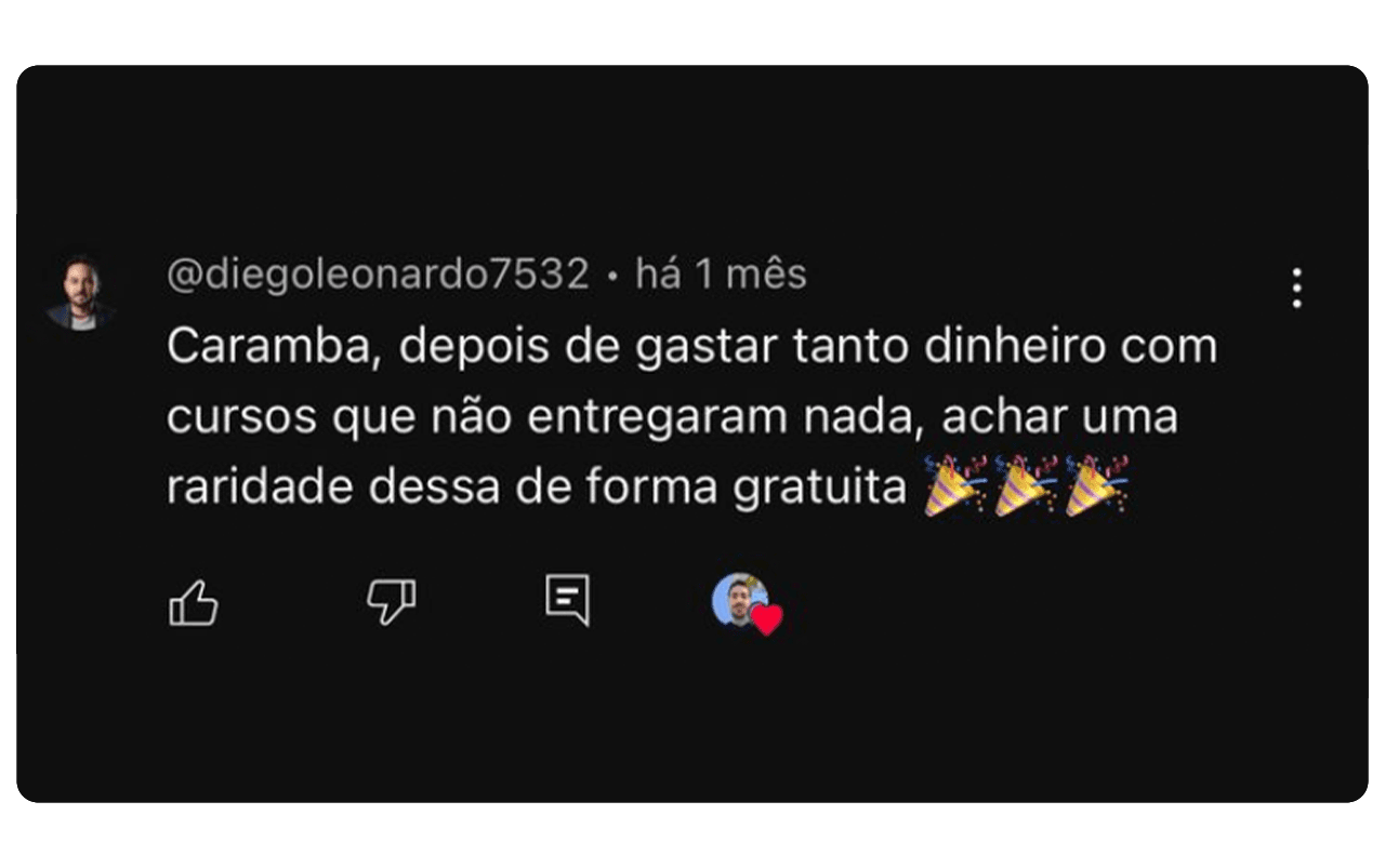 Comentário do Youtube