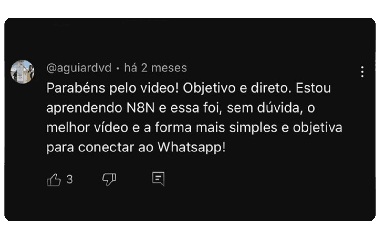 Comentário do Youtube