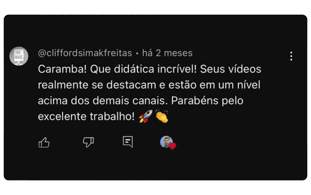 Comentário do Youtube